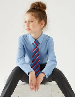 M&S Collection 3pk Girls' Slim Fit Easy Iron School Shirts (2-16 Yrs) -School Uniform Sales Store SD 04 T76 6024 E0 X EC 0
