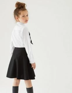 M&S Collection 3pk Girls' Slim Fit Easy Iron School Shirts (2-16 Yrs) -School Uniform Sales Store SD 04 T76 6024 Z0 X EC 3