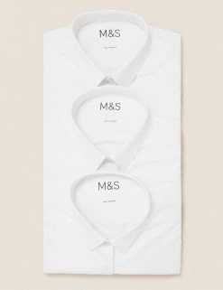 M&S Collection 3pk Girls' Slim Fit Easy Iron School Shirts (2-16 Yrs) -School Uniform Sales Store SD 04 T76 6024 Z0 X EC 7
