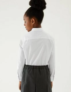 M&S Collection 5pk Girls' Regular Fit Easy To Iron Shirts (2-18 Yrs) 10 M&S Collection 5pk Girls' Regular Fit Easy To Iron Shirts (2-18 Yrs) -School Uniform Sales Store SD 04 T76 6025 Z0 X EC 1