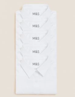M&S Collection 5pk Girls' Regular Fit Easy To Iron Shirts (2-18 Yrs) 13 M&S Collection 5pk Girls' Regular Fit Easy To Iron Shirts (2-18 Yrs) -School Uniform Sales Store SD 04 T76 6025 Z0 X EC 7