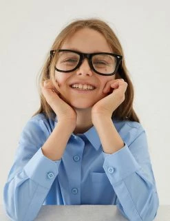 M&S Collection 2pk Girls' Non-Iron School Shirts (2-18 Yrs) -School Uniform Sales Store SD 04 T76 6037 E0 X EC 0