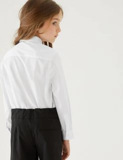 M&S Collection 2pk Girls' Non-Iron School Shirts (2-18 Yrs) -School Uniform Sales Store SD 04 T76 6037 Z0 X EC 2