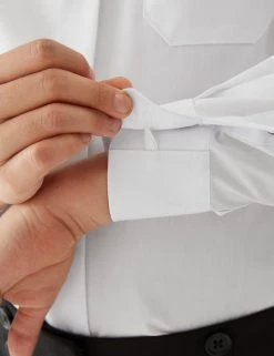 M&S Collection 2pk Girls' Non-Iron School Shirts (2-18 Yrs) -School Uniform Sales Store SD 04 T76 6037 Z0 X EC 3