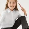 M&S Collection 3pk Girls' Easy Dressing Easy Iron School Shirts (3-18 Yrs)