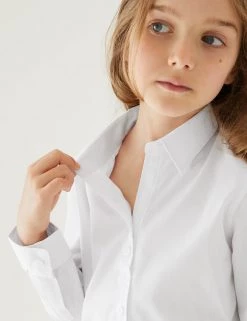 M&S Collection 3pk Girls' Easy Dressing Easy Iron School Shirts (3-18 Yrs) -School Uniform Sales Store SD 04 T76 6042 Z0 X EC 1