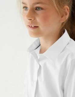 M&S Collection 2pk Girls' Skinny Fit School Shirts (2-18 Yrs) -School Uniform Sales Store SD 04 T76 6057 Z0 X EC 2
