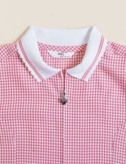 M&S Collection Dresses Girls' 2 In 1 Gingham Pleated School Dress (2-14 Yrs) -School Uniform Sales Store SD 04 T76 6475 A0 X EC 5