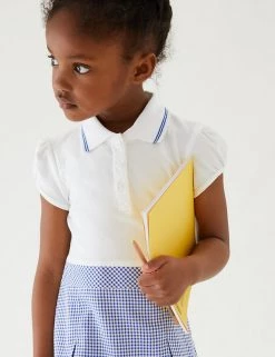 M&S Collection Dresses Girls' 2 In 1 Gingham Pleated School Dress (2-14 Yrs) -School Uniform Sales Store SD 04 T76 6475 O4 X EC 1