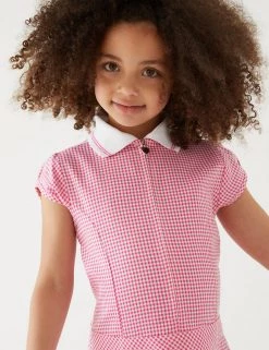 M&S Collection Dresses Girls' Gingham Pleated School Dress (2-14 Yrs) -School Uniform Sales Store SD 04 T76 6477 A0 X EC 1