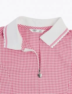 M&S Collection Dresses Girls' Gingham Pleated School Dress (2-14 Yrs) -School Uniform Sales Store SD 04 T76 6477 A0 X EC 3