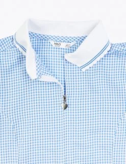 M&S Collection Dresses Girls' Gingham Pleated School Dress (2-14 Yrs) -School Uniform Sales Store SD 04 T76 6477 E1 X EC 4