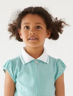 M&S Collection Dresses Girls' Gingham Pleated School Dress (2-14 Yrs) -School Uniform Sales Store SD 04 T76 6477 J0 X EC 1
