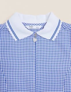 M&S Collection Dresses Girls' Gingham Pleated School Dress (2-14 Yrs) -School Uniform Sales Store SD 04 T76 6477 O4 X EC 3