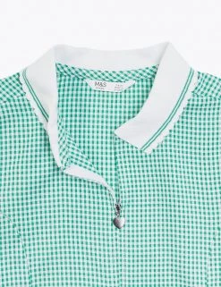 M&S Collection Dresses Girls' Gingham School Playsuit (2-14 Yrs) -School Uniform Sales Store SD 04 T76 6479 J0 X EC 4