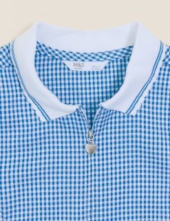 M&S Collection Dresses Girls' Gingham School Playsuit (2-14 Yrs) -School Uniform Sales Store SD 04 T76 6479 O4 X EC 7