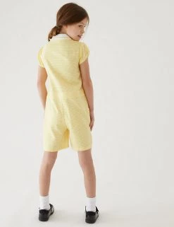 M&S Collection Dresses Girls' Gingham School Playsuit (2-14 Yrs) -School Uniform Sales Store SD 04 T76 6479 R0 X EC 2