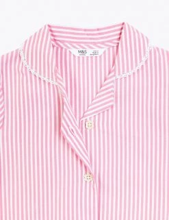 M&S Collection Dresses Girls' Pure Cotton Striped School Dress (2-14 Yrs) -School Uniform Sales Store SD 04 T76 6480 A0 X EC 4