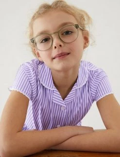 M&S Collection Dresses Girls' Pure Cotton Striped School Dress (2-14 Yrs) -School Uniform Sales Store SD 04 T76 6480 G0 X EC 1