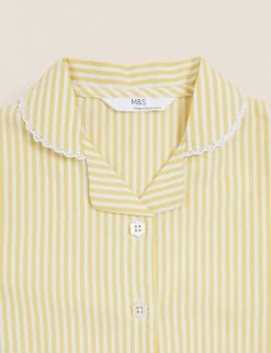 M&S Collection Dresses Girls' Pure Cotton Striped School Dress (2-14 Yrs) -School Uniform Sales Store SD 04 T76 6480 R0 X EC 3