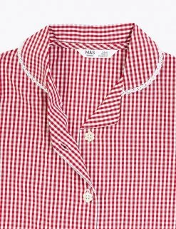 M&S Collection Dresses Girls' Pure Cotton Gingham School Dress (2-14 Yrs) -School Uniform Sales Store SD 04 T76 6481 B0 X EC 4