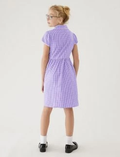 M&S Collection Dresses Girls' Pure Cotton Gingham School Dress (2-14 Yrs) -School Uniform Sales Store SD 04 T76 6481 G0 X EC 2