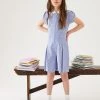 Dresses Girls' Gingham Pleated Zip School Playsuit (2-14 Yrs) -School Uniform Sales Store SD 04 T76 6482 O4 X EC 0