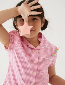 M&S Collection 2pk Girls' Cotton Gingham School Dresses (2-14 Yrs) -School Uniform Sales Store SD 04 T76 6487 A0 X EC 1