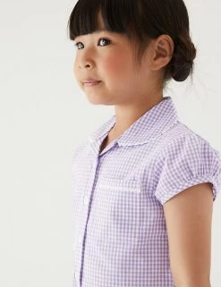 M&S Collection 2pk Girls' Cotton Gingham School Dresses (2-14 Yrs) -School Uniform Sales Store SD 04 T76 6487 G0 X EC 1