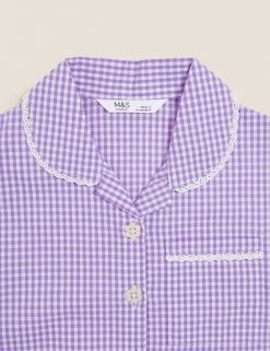 M&S Collection 2pk Girls' Cotton Gingham School Dresses (2-14 Yrs) -School Uniform Sales Store SD 04 T76 6487 G0 X EC 3