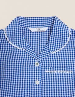 M&S Collection 2pk Girls' Cotton Gingham School Dresses (2-14 Yrs) -School Uniform Sales Store SD 04 T76 6487 O4 X EC 3