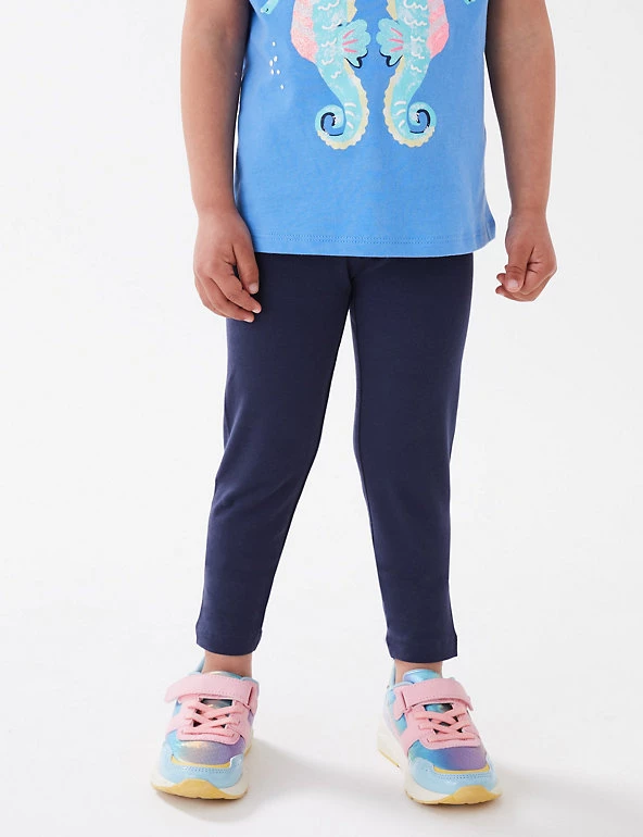 M&S Collection Cotton Rich Plain Leggings (2-7 Yrs) 14 M&S Collection Cotton Rich Plain Leggings (2-7 Yrs) - Image 12