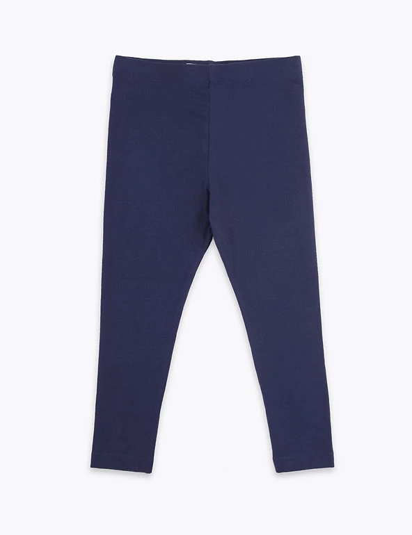 M&S Collection Cotton Rich Plain Leggings (2-7 Yrs) 13 M&S Collection Cotton Rich Plain Leggings (2-7 Yrs) - Image 11