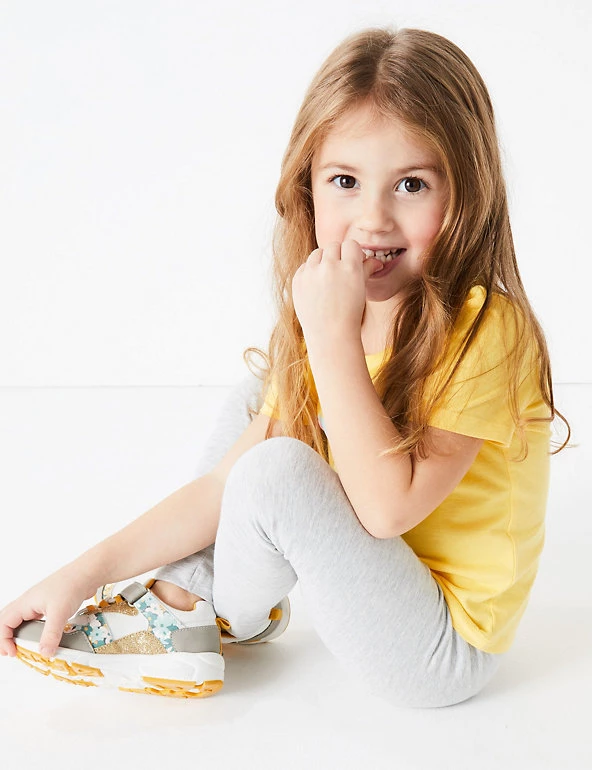 M&S Collection Cotton Rich Plain Leggings (2-7 Yrs) 7 M&S Collection Cotton Rich Plain Leggings (2-7 Yrs) - Image 5