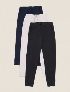 M&S Collection 3pk Cotton Rich Joggers (6-16 Yrs)