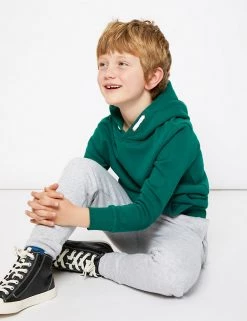 M&S Collection Jumpers Unisex Cotton Rich Hooded Sweatshirt (6-16 Yrs) -School Uniform Sales Store SD 04 T87 4112B JP X EC 0