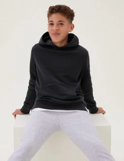 M&S Collection Jumpers Unisex Cotton Rich Hooded Sweatshirt (6-16 Yrs) -School Uniform Sales Store SD 04 T87 4112B OG X EC 1