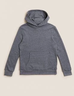 M&S Collection Jumpers Unisex Cotton Rich Hooded Sweatshirt (6-16 Yrs) -School Uniform Sales Store SD 04 T87 4112B VP X EC 90