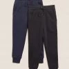M&S Collection 2pk Cotton Rich Joggers (2-7 Yrs) -School Uniform Sales Store SD 04 T88 2813I F4 X EC 0