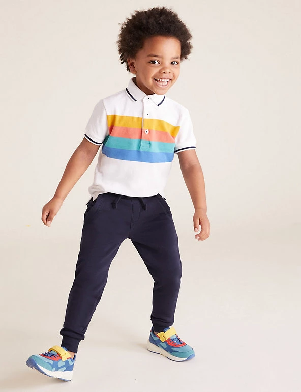 M&S Collection 2pk Cotton Rich Joggers (2-7 Yrs) 4 M&S Collection 2pk Cotton Rich Joggers (2-7 Yrs) - Image 2