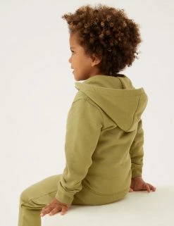 M&S Collection Jumpers Cotton Rich Plain Hoodie (2-7 Yrs) -School Uniform Sales Store SD 04 T88 4500B KH X EC 2