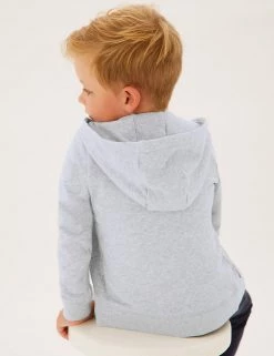 M&S Collection Jumpers Cotton Rich Plain Hoodie (2-7 Yrs) -School Uniform Sales Store SD 04 T88 4500B T0 X EC 2