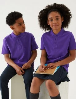 M&S Collection Polo-shirts Unisex Pure Cotton Polo Shirt (2-16 Yrs) -School Uniform Sales Store SD 04 T93 1782 D0 X EC 0