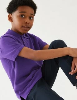M&S Collection Polo-shirts Unisex Pure Cotton Polo Shirt (2-16 Yrs) -School Uniform Sales Store SD 04 T93 1782 D0 X EC 1