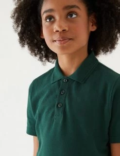 M&S Collection Polo-shirts Unisex Pure Cotton Polo Shirt (2-16 Yrs) -School Uniform Sales Store SD 04 T93 1782 EE X EC 3