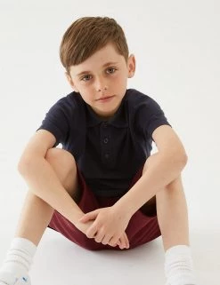M&S Collection Polo-shirts Unisex Pure Cotton Polo Shirt (2-16 Yrs) -School Uniform Sales Store SD 04 T93 1782 F3 X EC 2