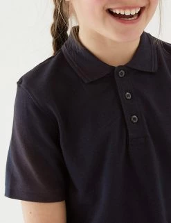 M&S Collection Polo-shirts Unisex Pure Cotton Polo Shirt (2-16 Yrs) -School Uniform Sales Store SD 04 T93 1782 F3 X EC 3