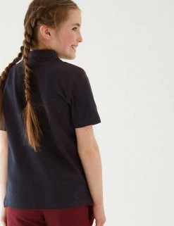 M&S Collection Polo-shirts Unisex Pure Cotton Polo Shirt (2-16 Yrs) -School Uniform Sales Store SD 04 T93 1782 F3 X EC 4