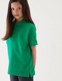M&S Collection Polo-shirts Unisex Pure Cotton Polo Shirt (2-16 Yrs) -School Uniform Sales Store SD 04 T93 1782 KF X EC 2