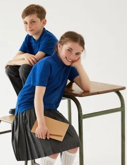 M&S Collection Polo-shirts Unisex Pure Cotton Polo Shirt (2-16 Yrs) -School Uniform Sales Store SD 04 T93 1782 RA X EC 0
